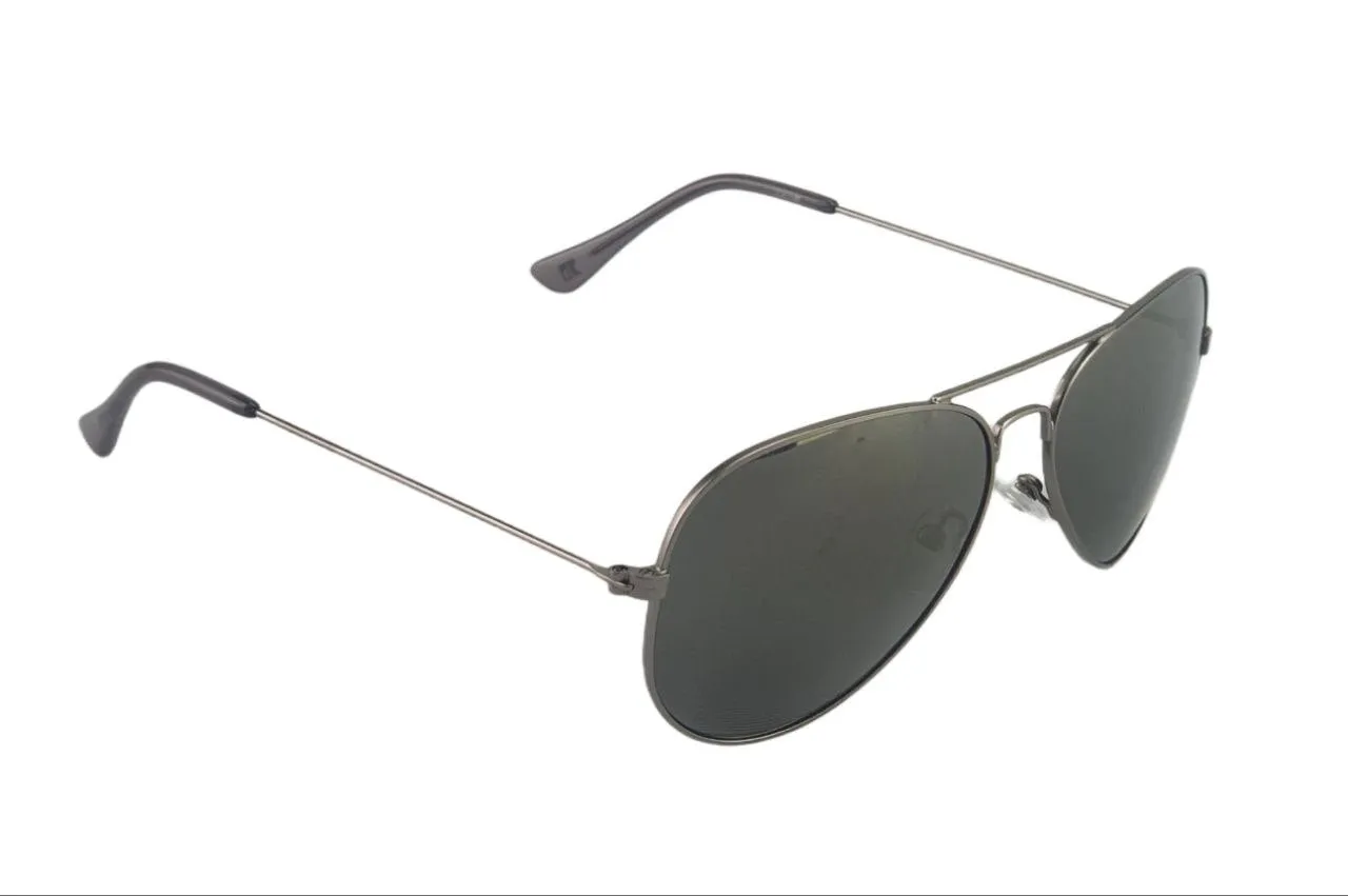 JOE'S JEANS Men's Satin Gunmetal Aviator Sunglasses #JJ6016/30 One Size New