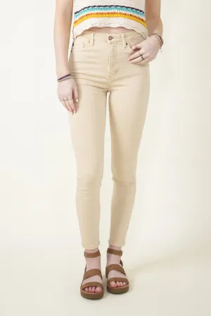 Judy Blue High Rise Tummy Control Skinny Jeans for Women in Bone | 88845REG