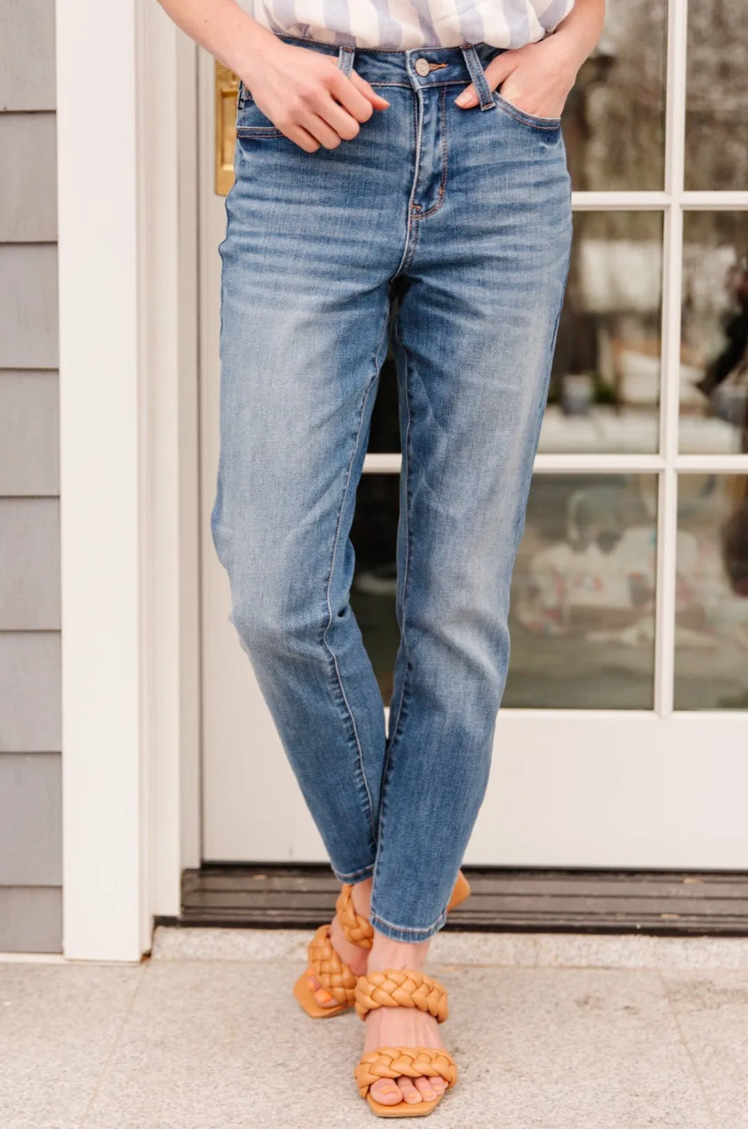 JUDY BLUE High Waist Slim Fit Jeans