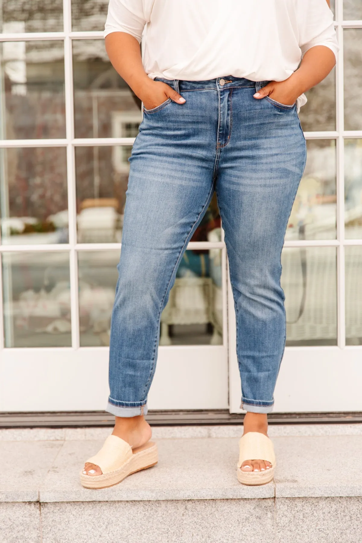 JUDY BLUE High Waist Slim Fit Jeans