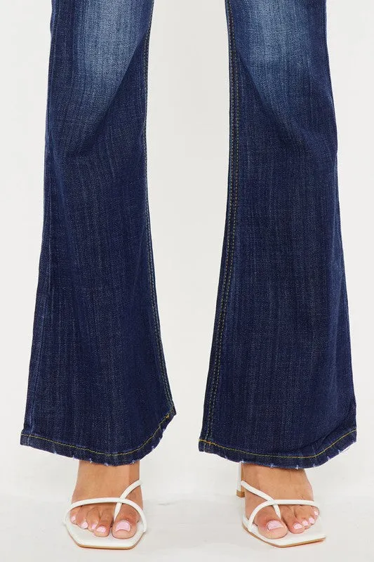 Kan Can Mid Rise Flare Jeans - KC6102LOH