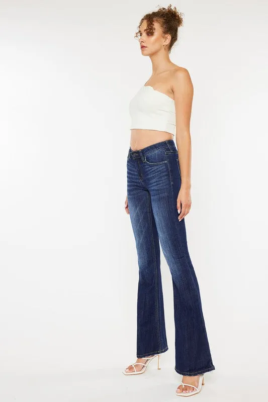 Kan Can Mid Rise Flare Jeans - KC6102LOH