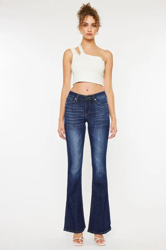 Kan Can Mid Rise Flare Jeans - KC6102LOH