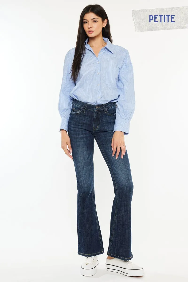KanCan Mid Rise Petite Flare Jeans