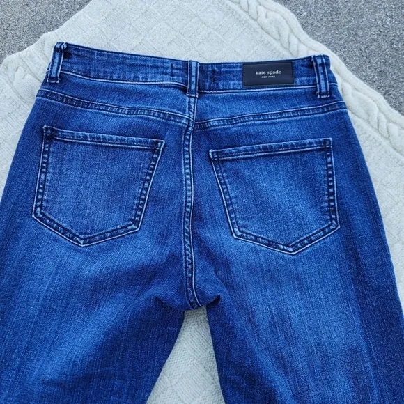 Kate Spade Broome Street Straight Skinny Jeans Medium Dark Wash size 26