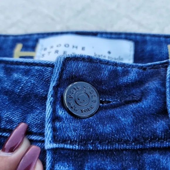 Kate Spade Broome Street Straight Skinny Jeans Medium Dark Wash size 26