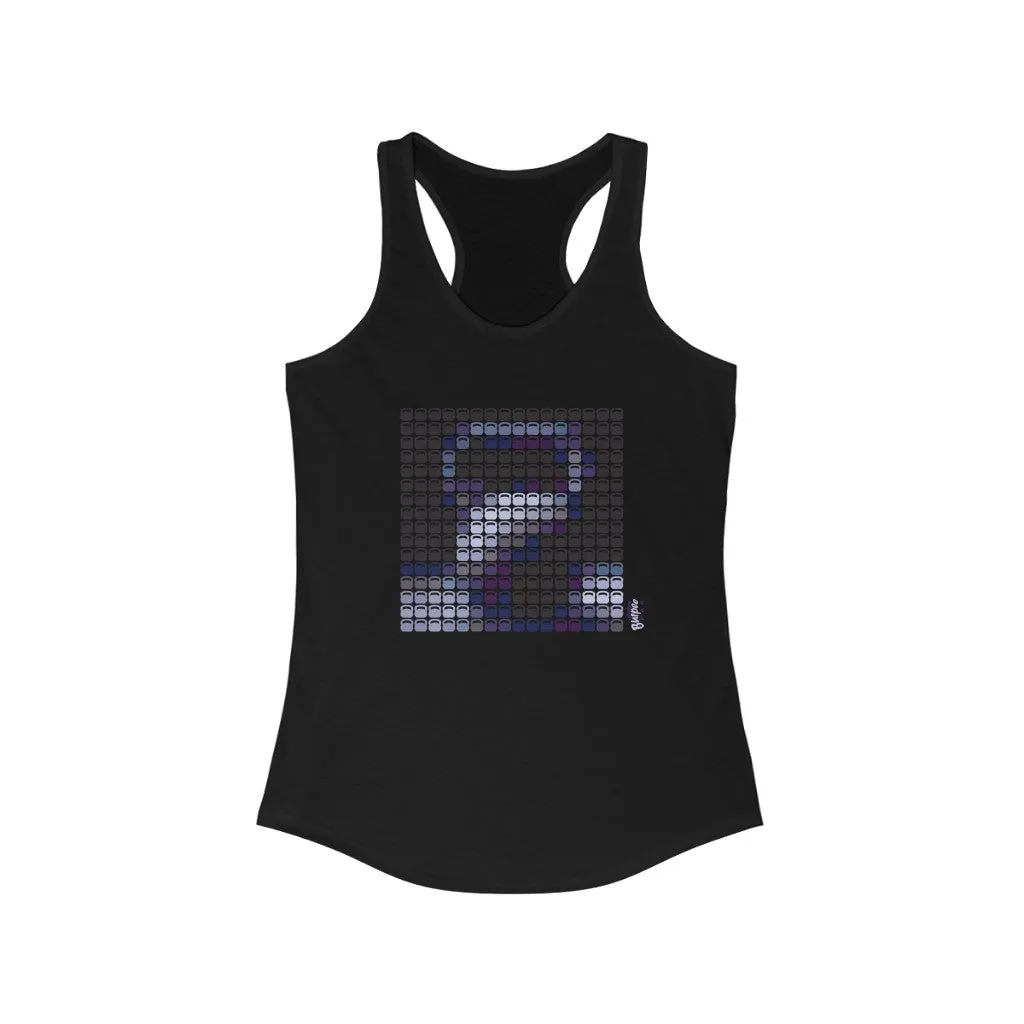 Kettlebells From a Distance - Womens Racerback Tank Tops