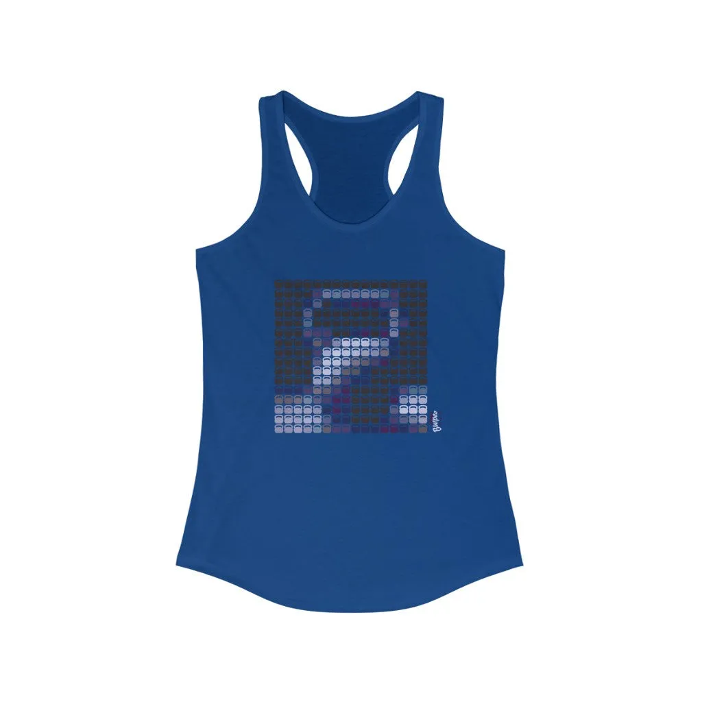 Kettlebells From a Distance - Womens Racerback Tank Tops