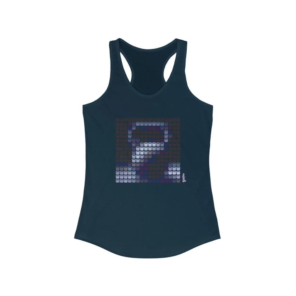 Kettlebells From a Distance - Womens Racerback Tank Tops