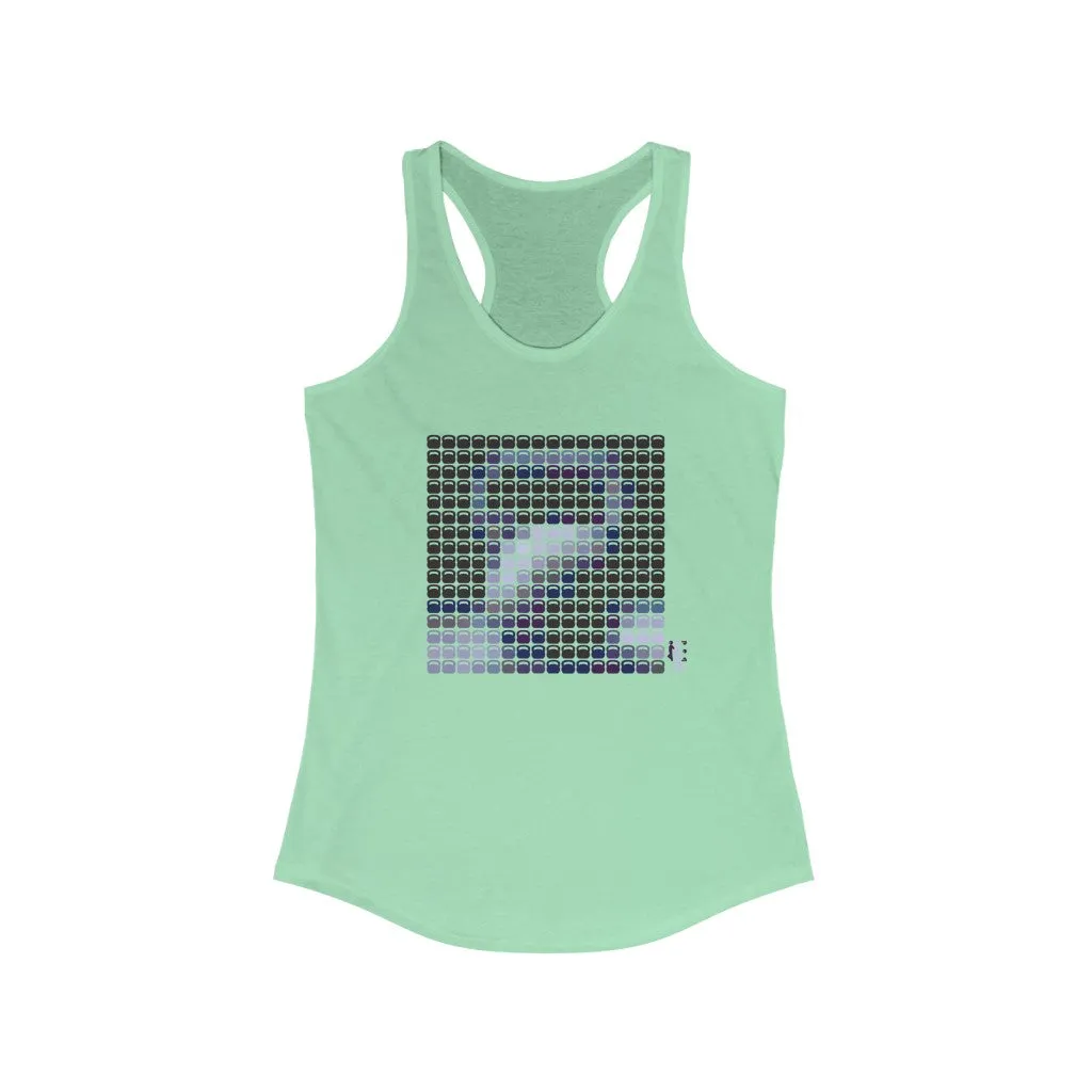 Kettlebells From a Distance - Womens Racerback Tank Tops
