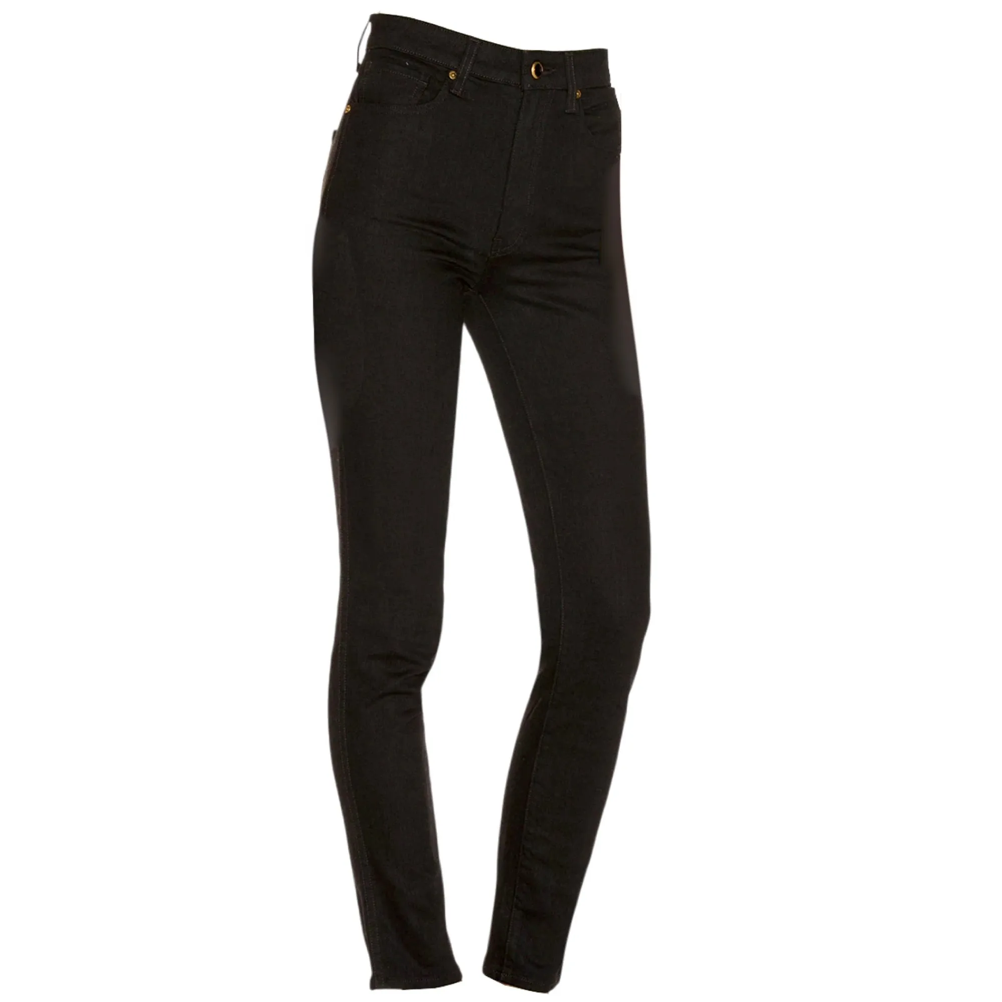 Khaite Black Vanessa High Rise Straight Jean