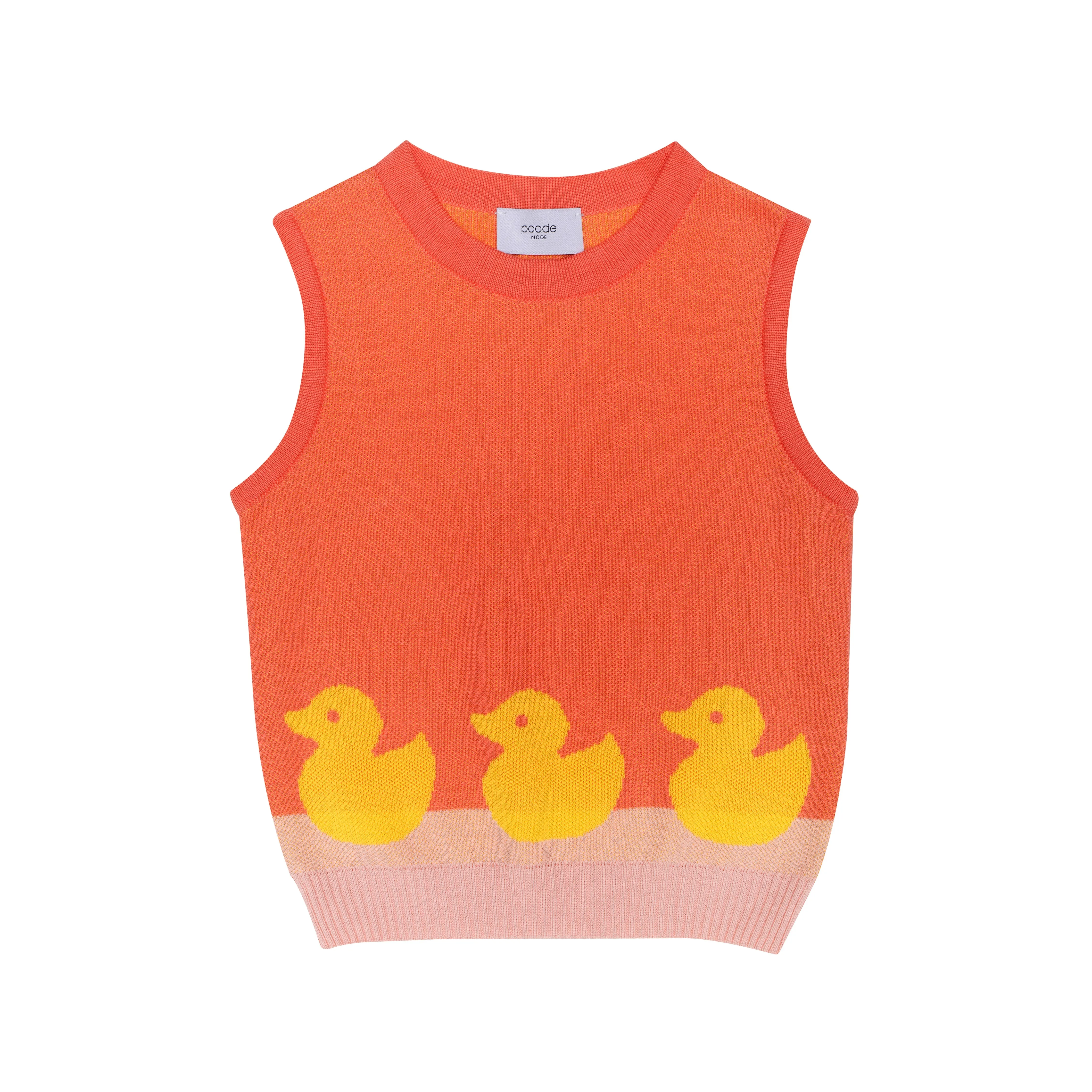 Knit Cotton Top Duck, Pink