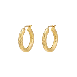Knot Textured Hoop Earrings