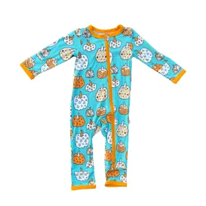 Kozi & Co Halloween Pumpkin Coverall w/Zipper
