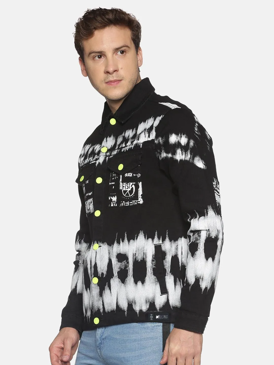 Kultprit Tie-dye printed full sleeve jacket