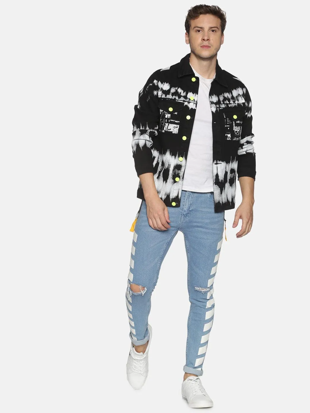 Kultprit Tie-dye printed full sleeve jacket
