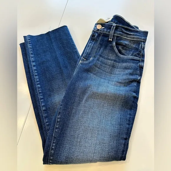 L'AGENCE Sada H/R Crop Slim Jean Castaic Sz 25 NWOT