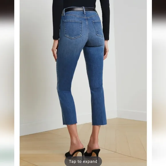 L'agence Sada slim leg cropped jean size 26