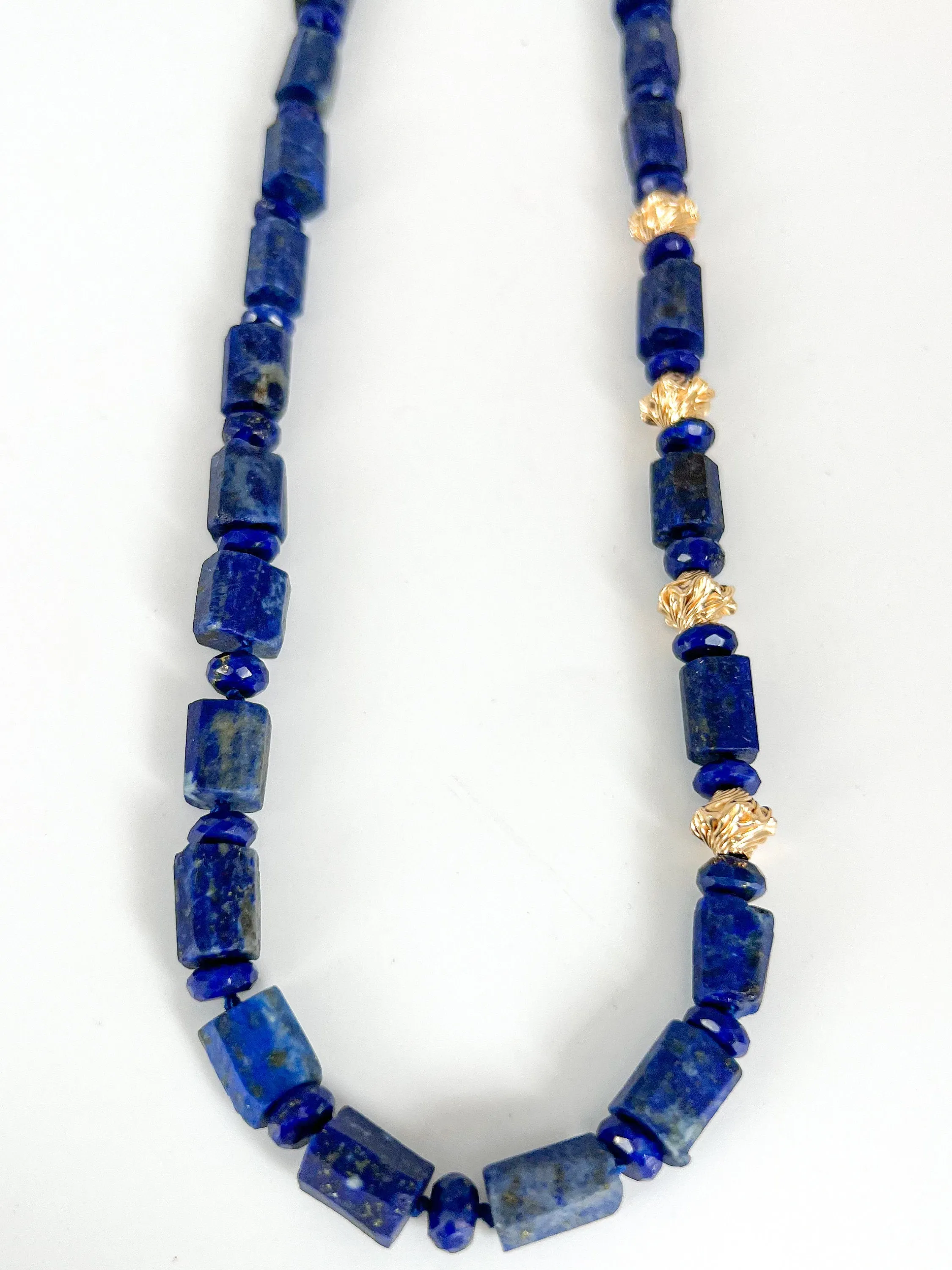 Lapis Natural Nuggets Short Necklace