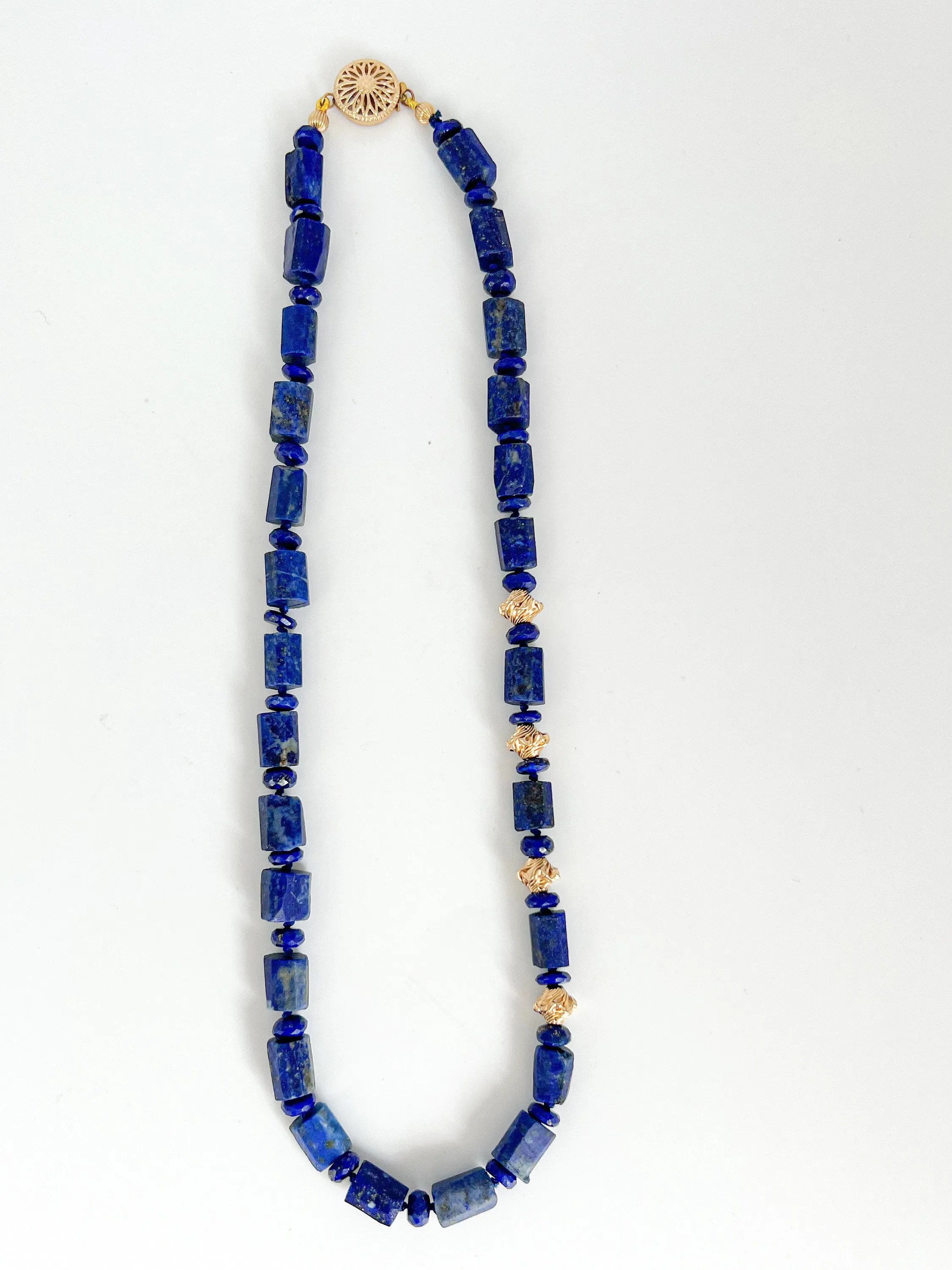 Lapis Natural Nuggets Short Necklace