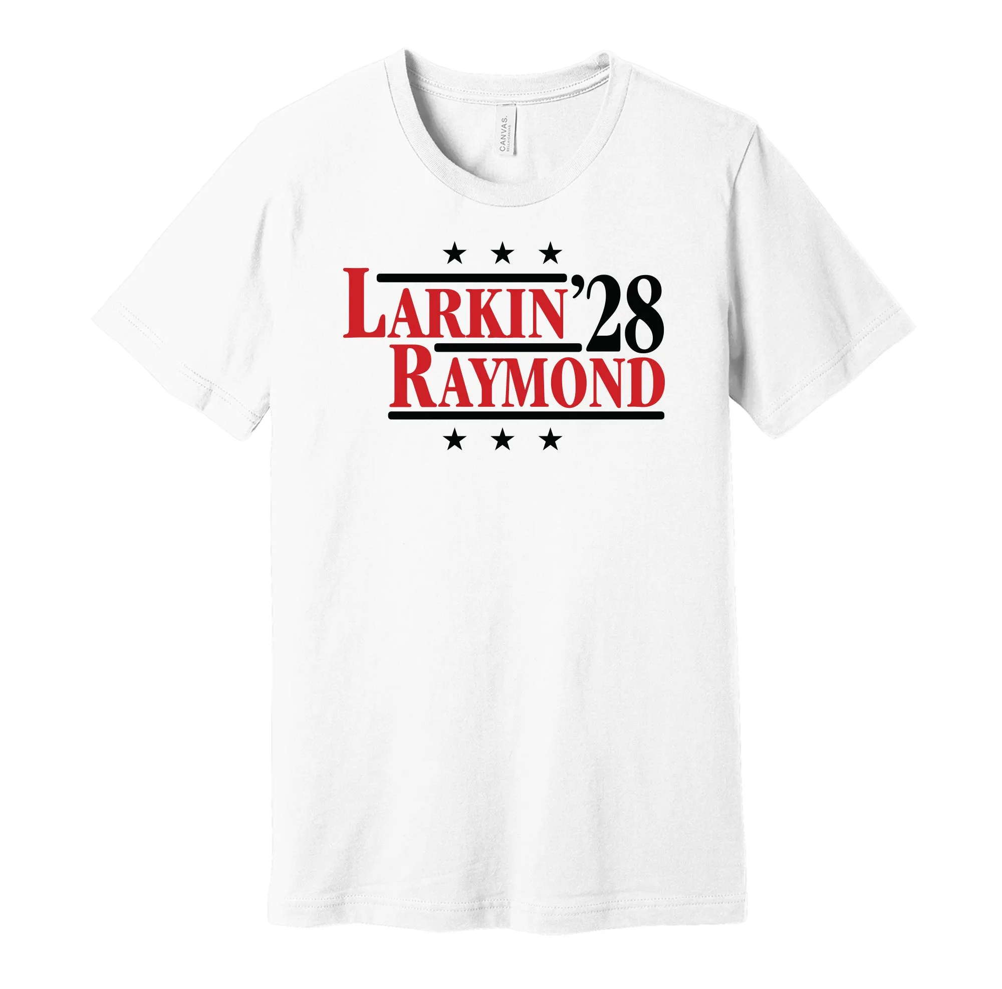 Larkin & Raymond '28 - Detroit Hockey Political Campaign Parody T-Shirt - Hyper Than Hype Shirts