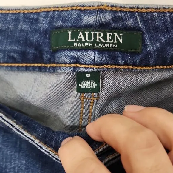 Lauren Ralph Lauren Blue Premier Straight Casual Jeans Size 8 NWT