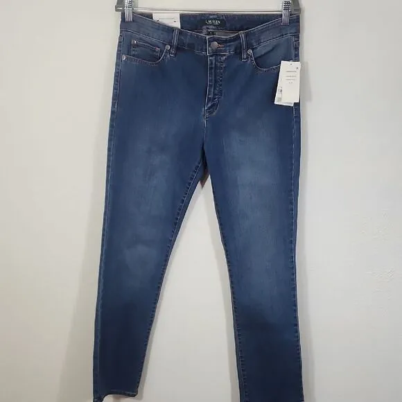 Lauren Ralph Lauren Blue Premier Straight Casual Jeans Size 8 NWT