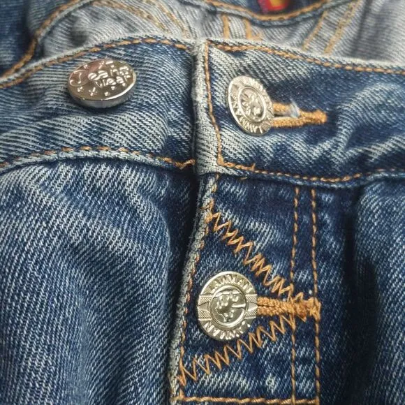 Lawman Western vintage relaxed fit, 100% cotton denim jeans, frayed hems 11/12