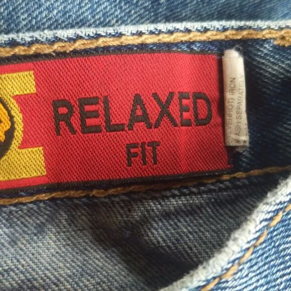 Lawman Western vintage relaxed fit, 100% cotton denim jeans, frayed hems 11/12