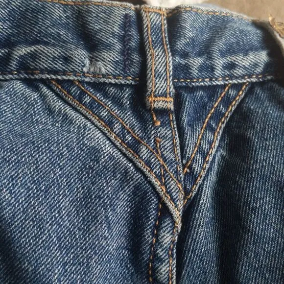 Lawman Western vintage relaxed fit, 100% cotton denim jeans, frayed hems 11/12