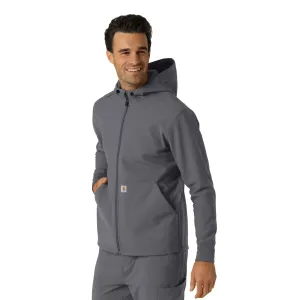 Layers C84023 Men's Bonded Fleece Hoodie Pewter