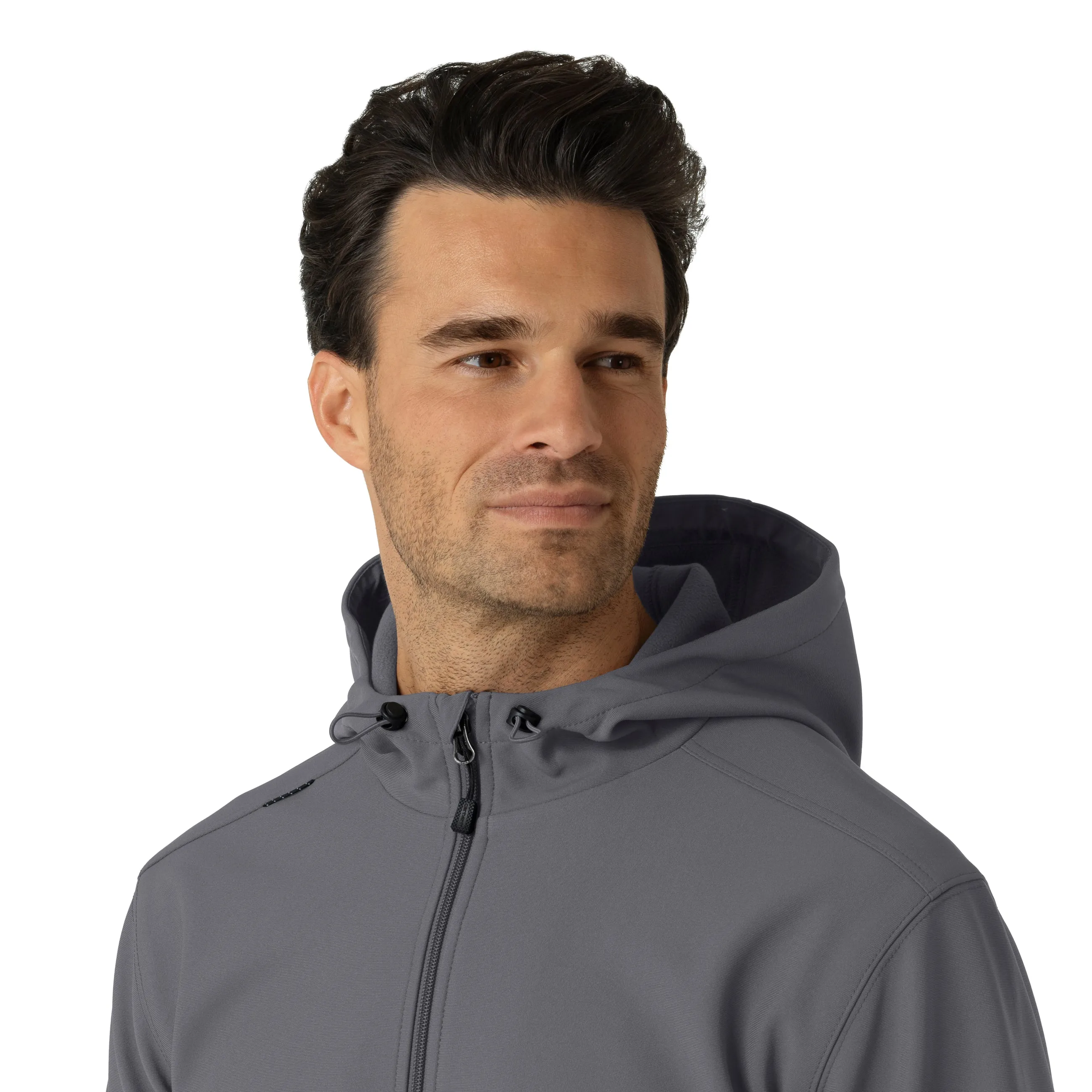 Layers C84023 Men's Bonded Fleece Hoodie Pewter