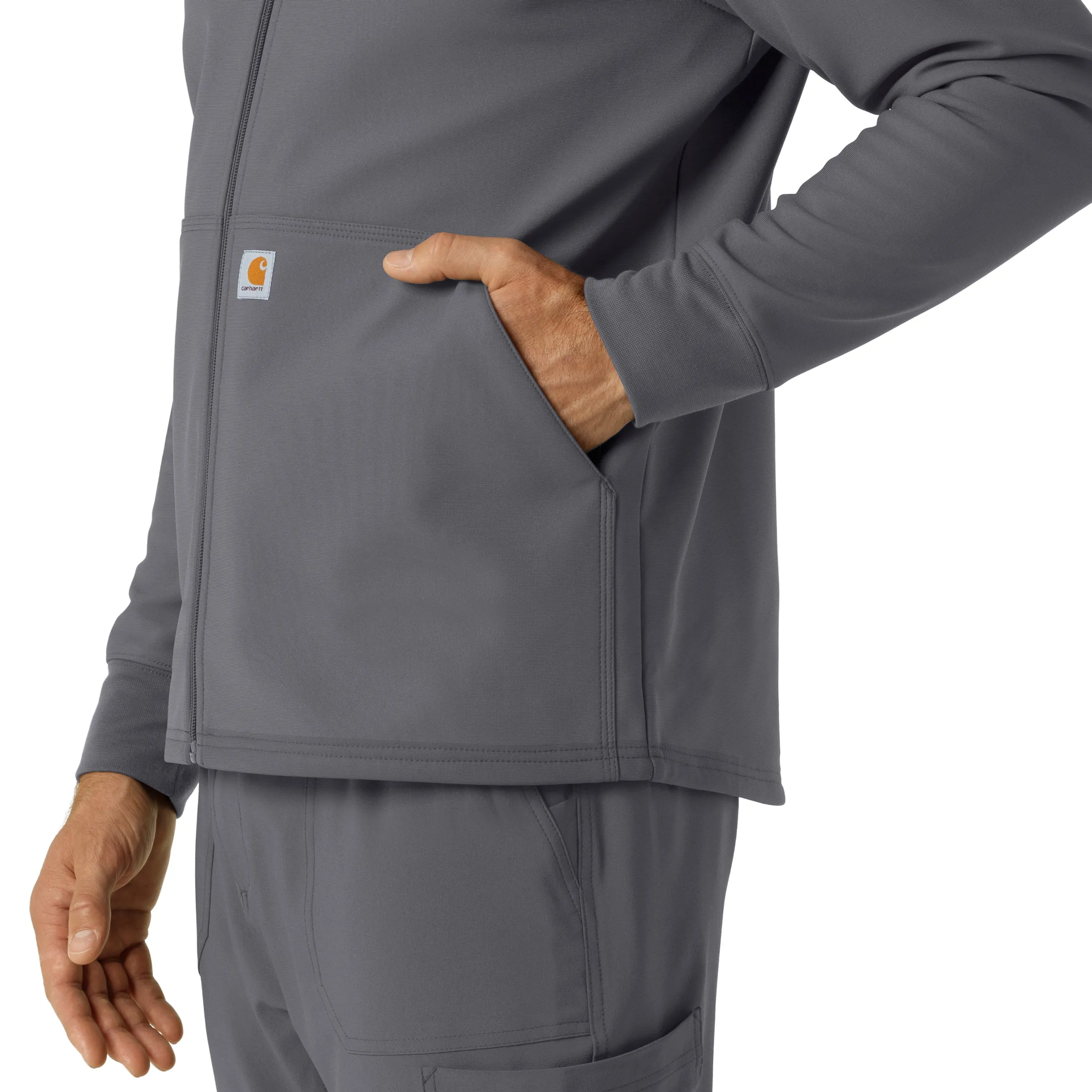 Layers C84023 Men's Bonded Fleece Hoodie Pewter