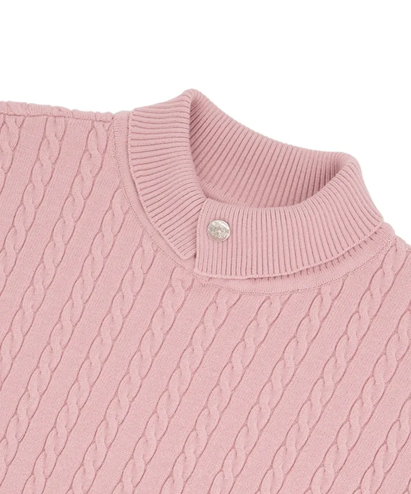 LE SONNET Duke Cable Knit - Pink