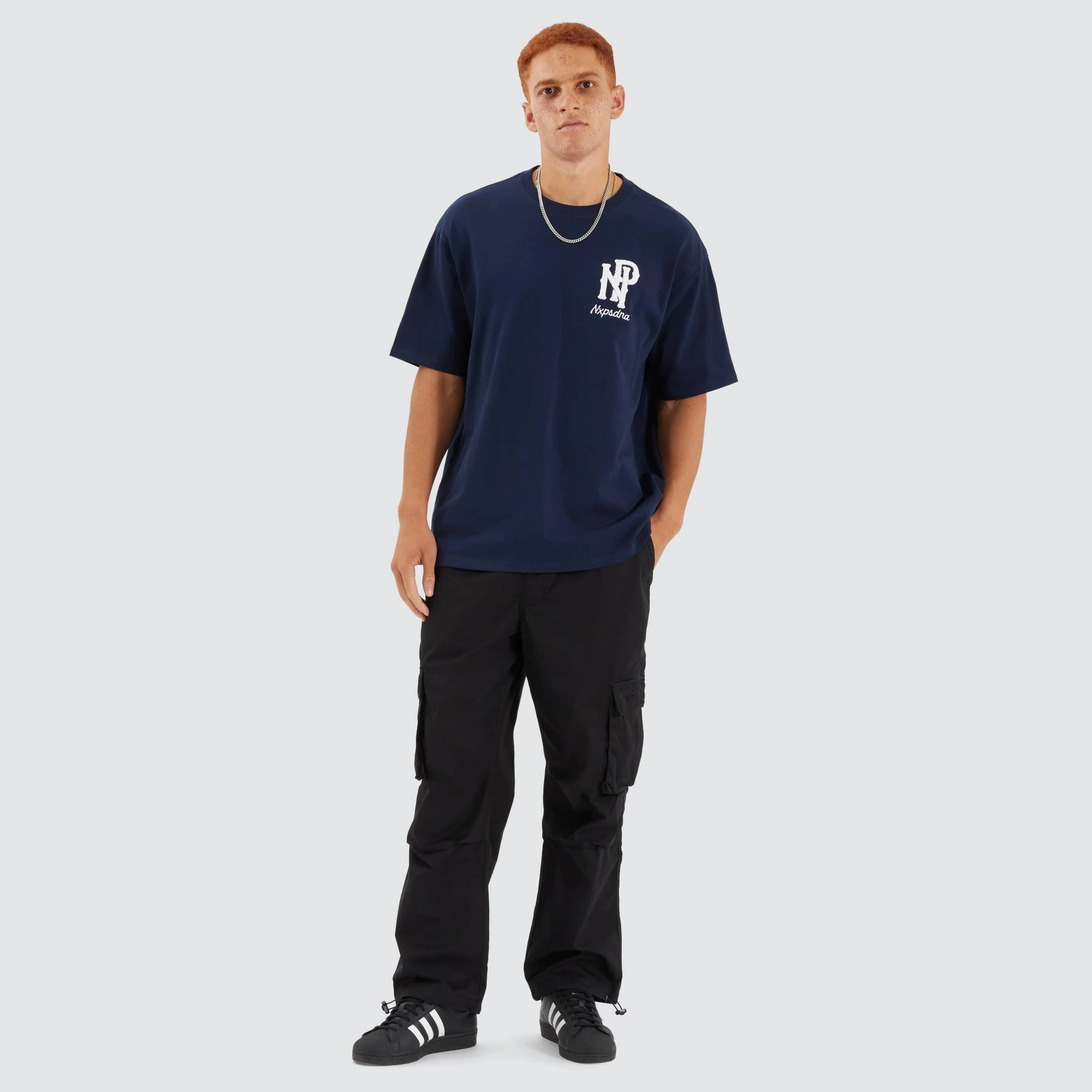 Legacy Box Fit Tee Navy Blue