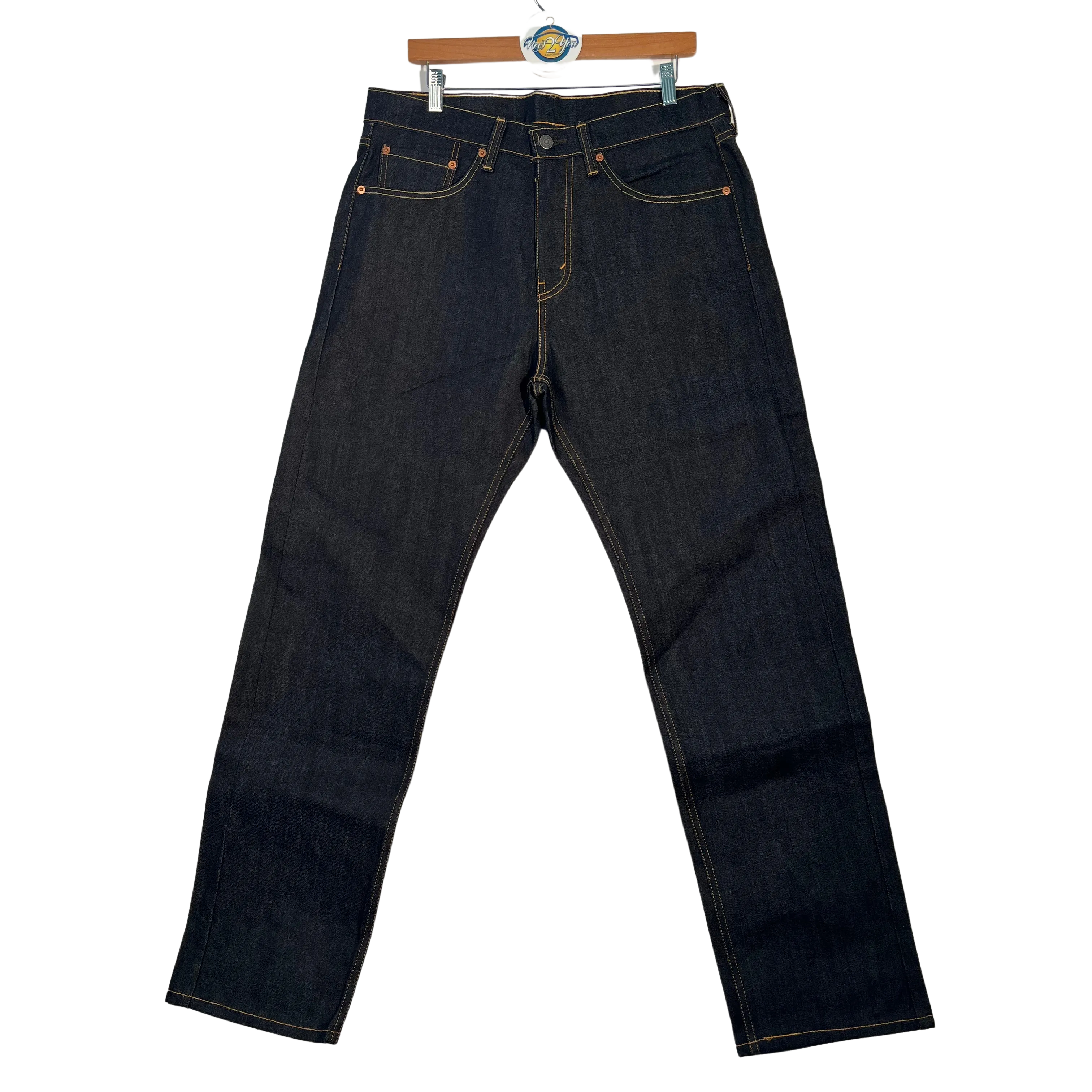Levis 505 Mens Regular Straight Fit Jeans Dark Wash