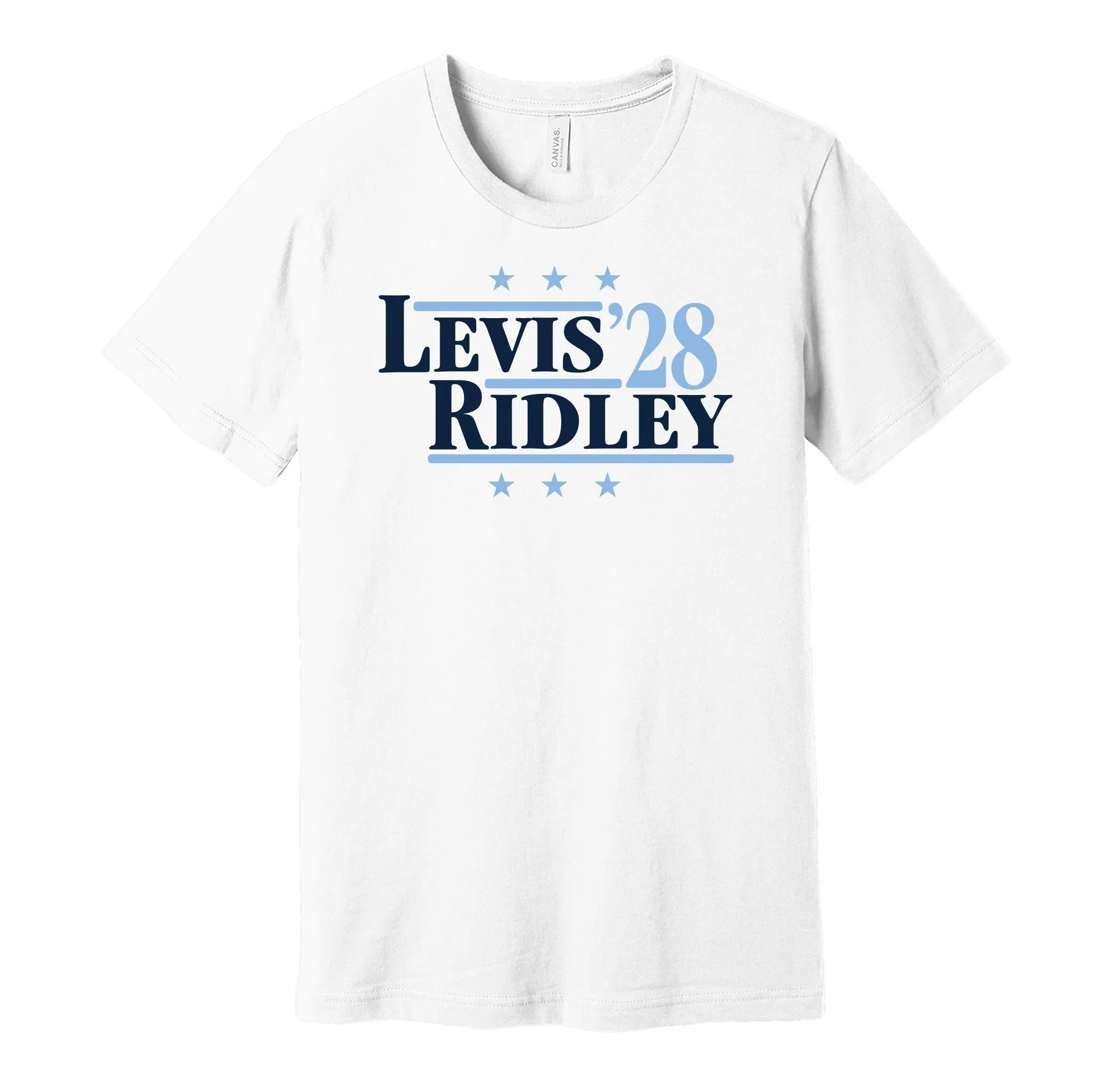 Levis & Ridley '28 - Tennessee Football Legends Political Campaign Parody T-Shirt - Hyper Than Hype Shirts