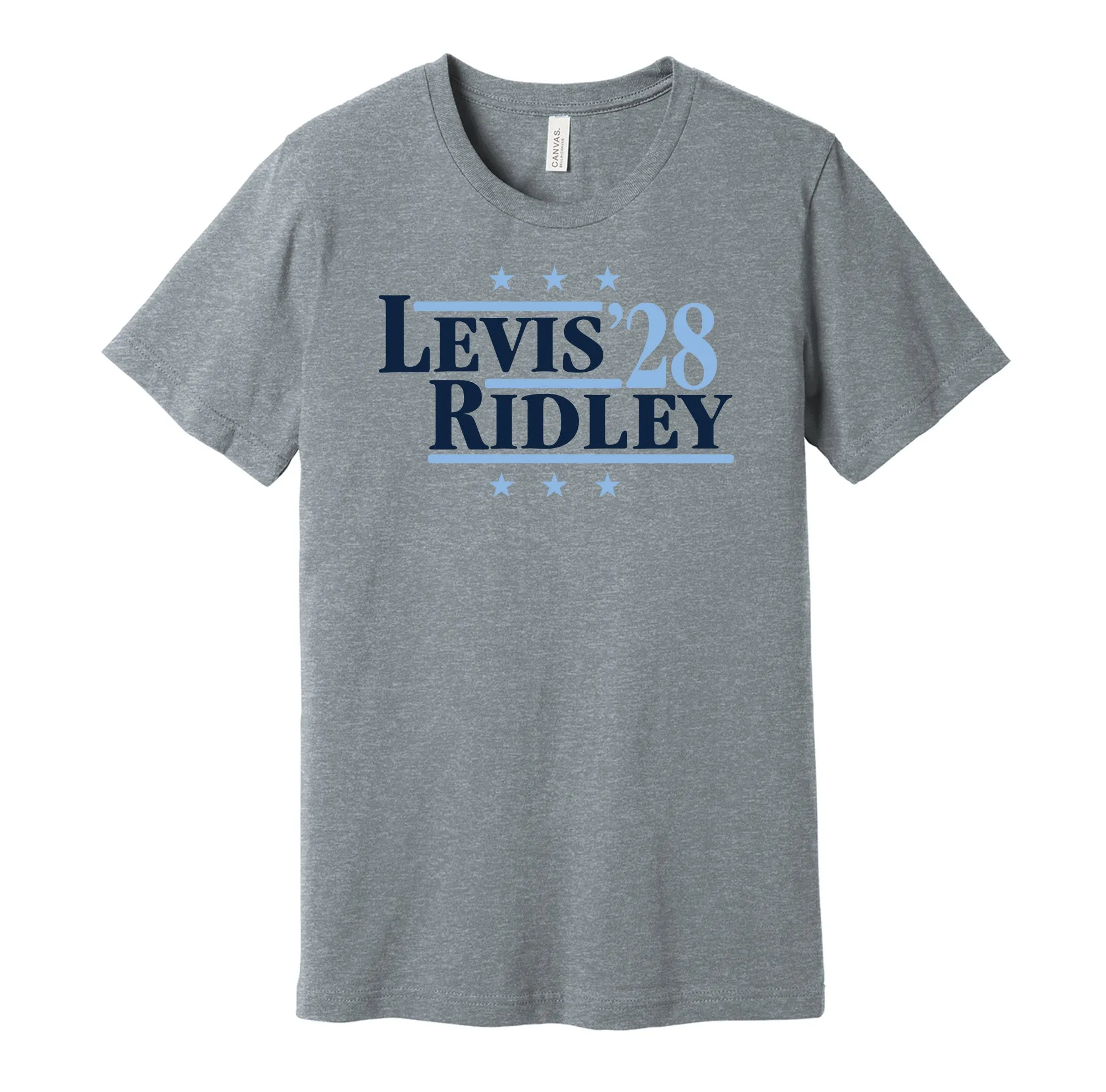 Levis & Ridley '28 - Tennessee Football Legends Political Campaign Parody T-Shirt - Hyper Than Hype Shirts