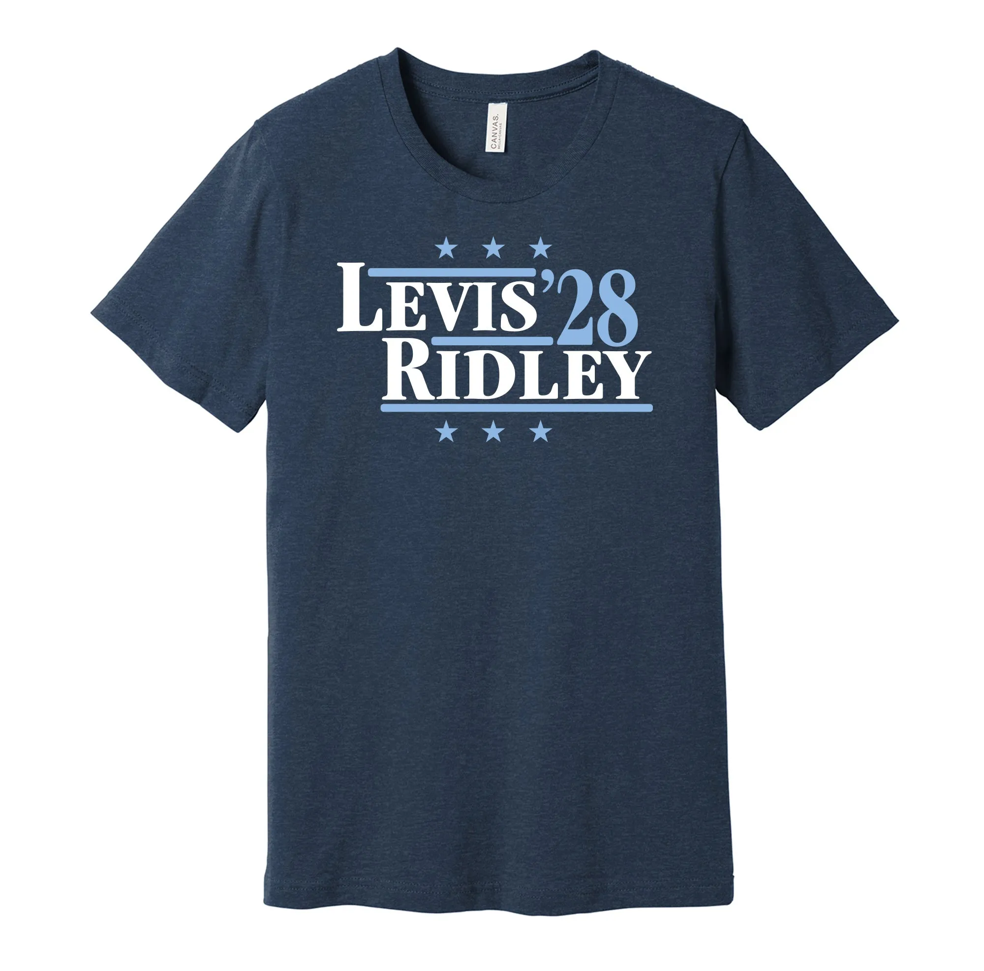Levis & Ridley '28 - Tennessee Football Legends Political Campaign Parody T-Shirt - Hyper Than Hype Shirts