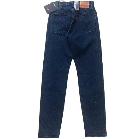 Levis Wedgie Fit Tapered Leg Jeans Size 24 Blue dark wash New