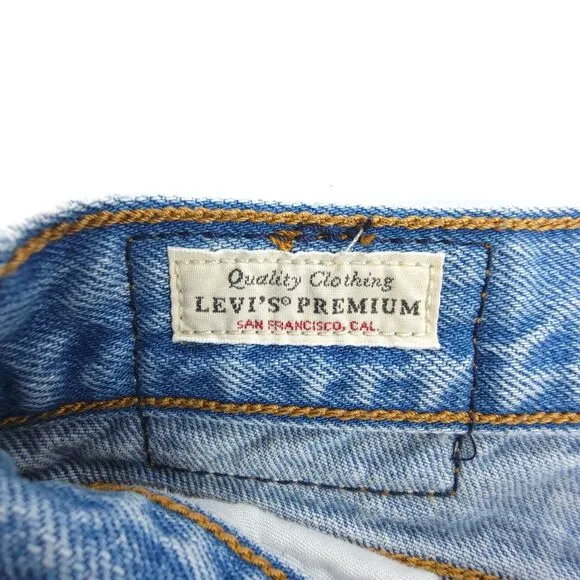 LEVIS Wedgie Icon Ankle Crop Jeans Authentically Yours 31 Light Wash Clean Girl