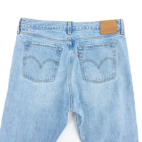 LEVIS Wedgie Icon Ankle Crop Jeans Authentically Yours 31 Light Wash Clean Girl