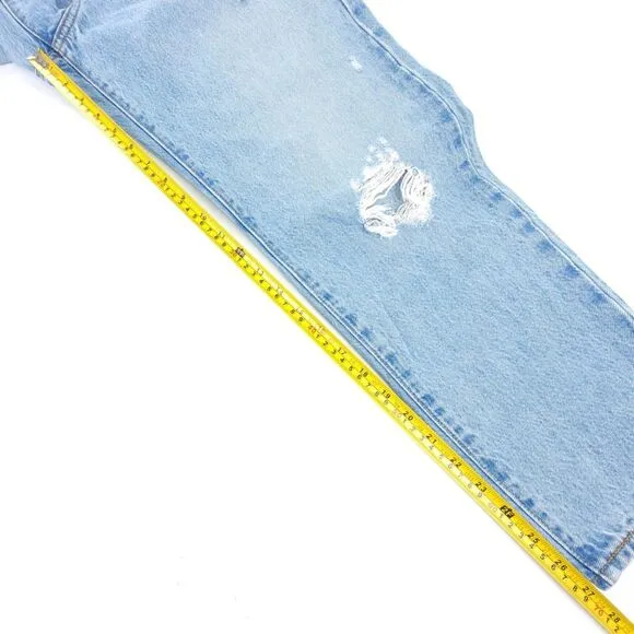 LEVIS Wedgie Icon Ankle Crop Jeans Authentically Yours 31 Light Wash Clean Girl