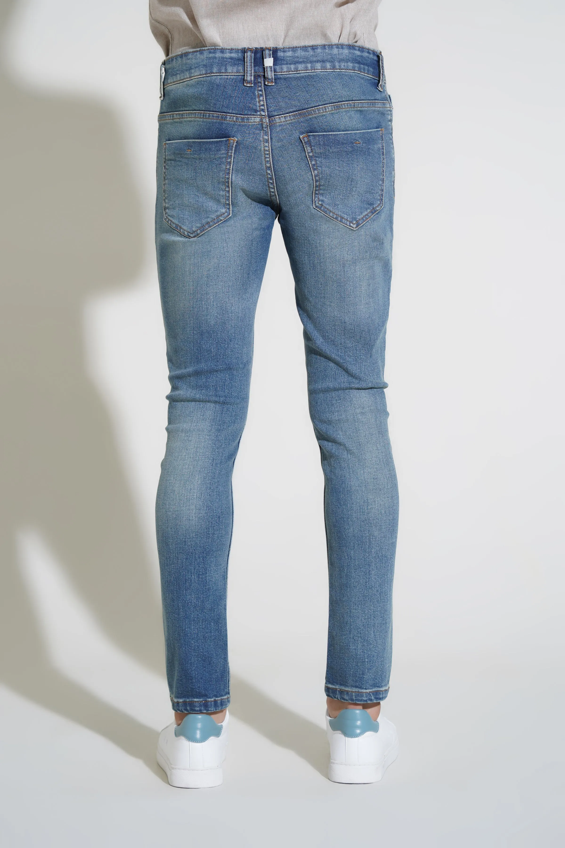 Light Blue Cropped Fit Jeans