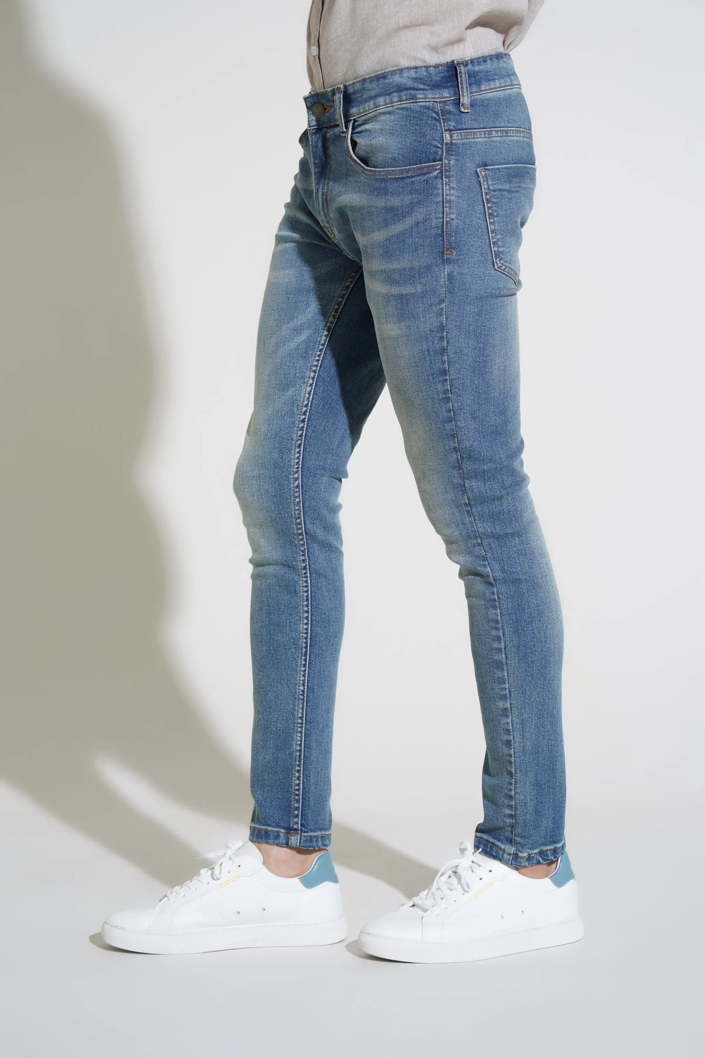 Light Blue Cropped Fit Jeans