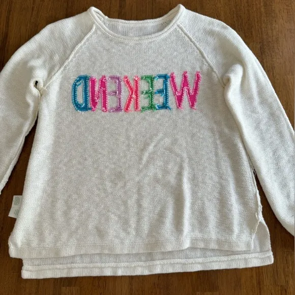 Lilly Pulitzer Danette Sweater Resort White Weekend Intarsia