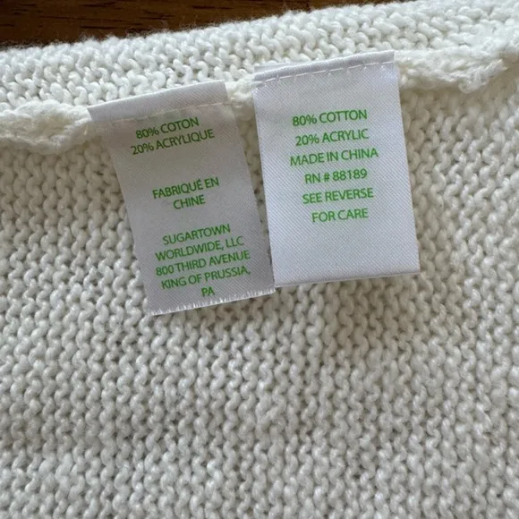 Lilly Pulitzer Danette Sweater Resort White Weekend Intarsia