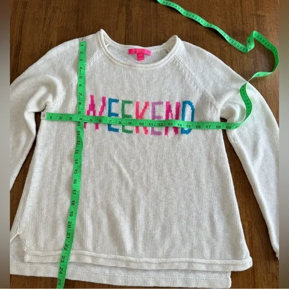 Lilly Pulitzer Danette Sweater Resort White Weekend Intarsia