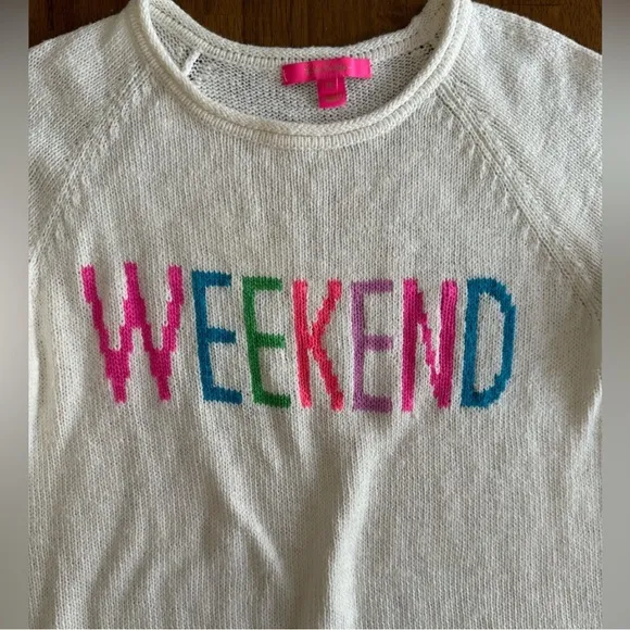 Lilly Pulitzer Danette Sweater Resort White Weekend Intarsia