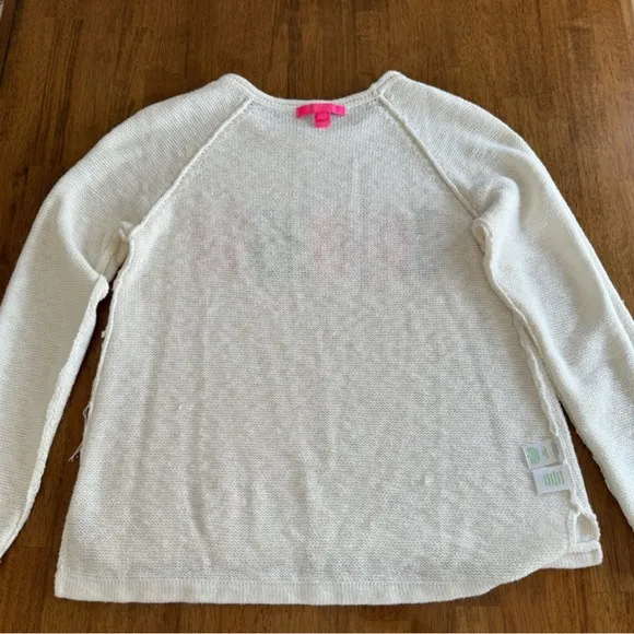 Lilly Pulitzer Danette Sweater Resort White Weekend Intarsia